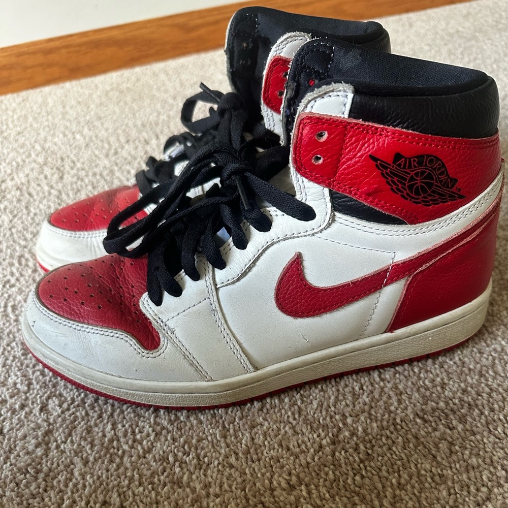 Nike Air Jordan Red and White Sneakers